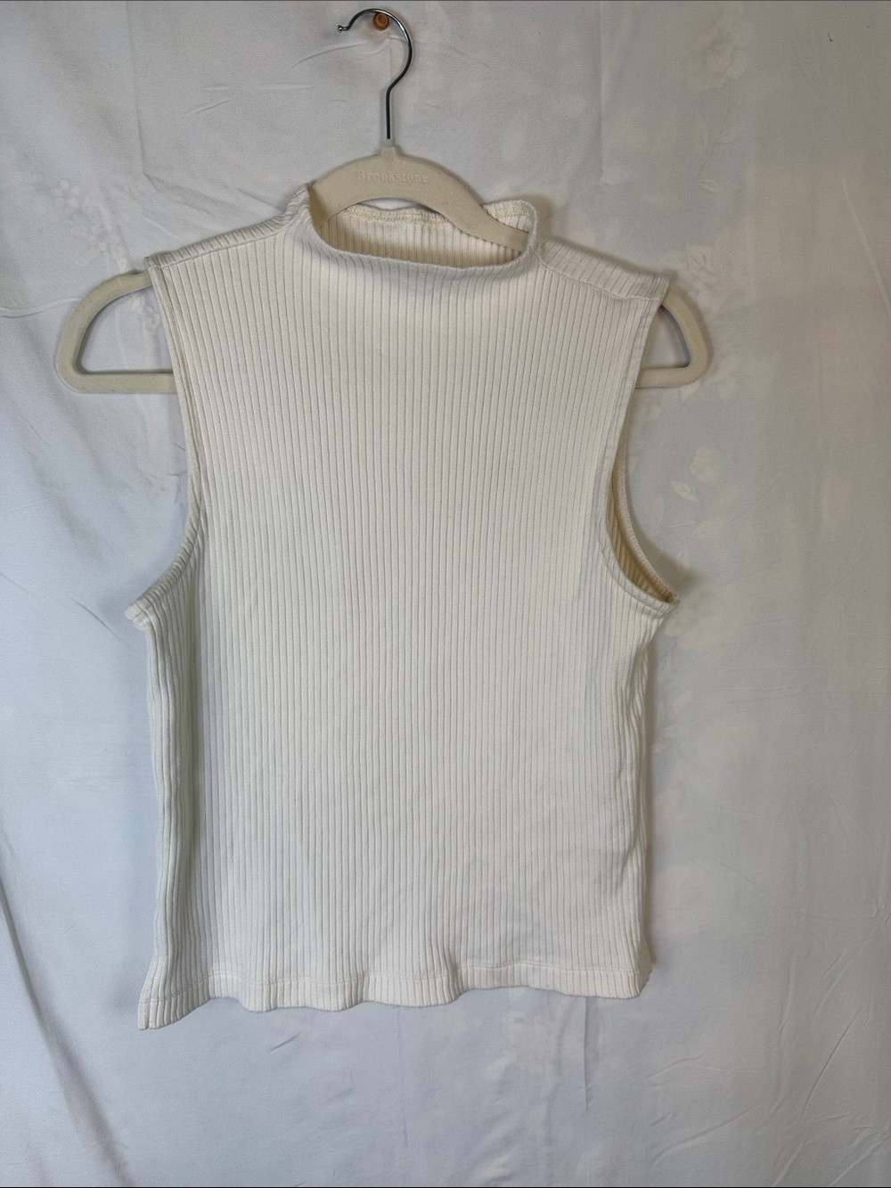 Madewell Ribbed Mock Neck Tank - Off White